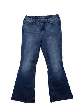 ✨3/$30 16 M Jeans By Maurices Womens Mid Rise Flare Stretch Jeans Blue